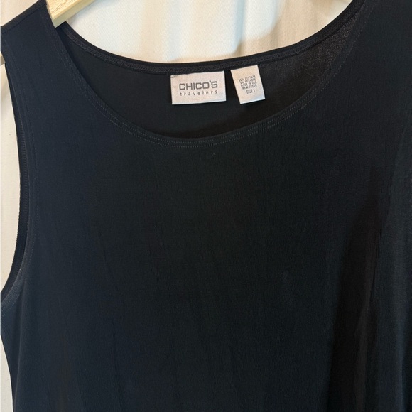 Chico's Black Asymmetrical Tank Top - Picture 3 of 7